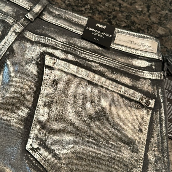 Mavi Adriana ankle silver galactic jeans 31 NWT - Picture 9 of 12